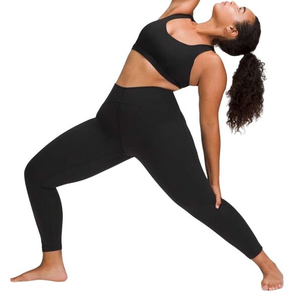 Lululemon InStill High-Rise Tight 25" SmoothCover Leggings Crop Stretch Black 4 - Picture 1 of 6